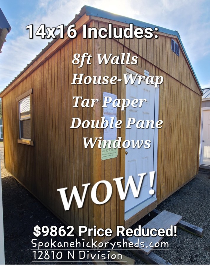 Utility - 14x16 w/ Inner Room, 2 Entrances, Double Pane Windows, Housewrap + Tar Paper