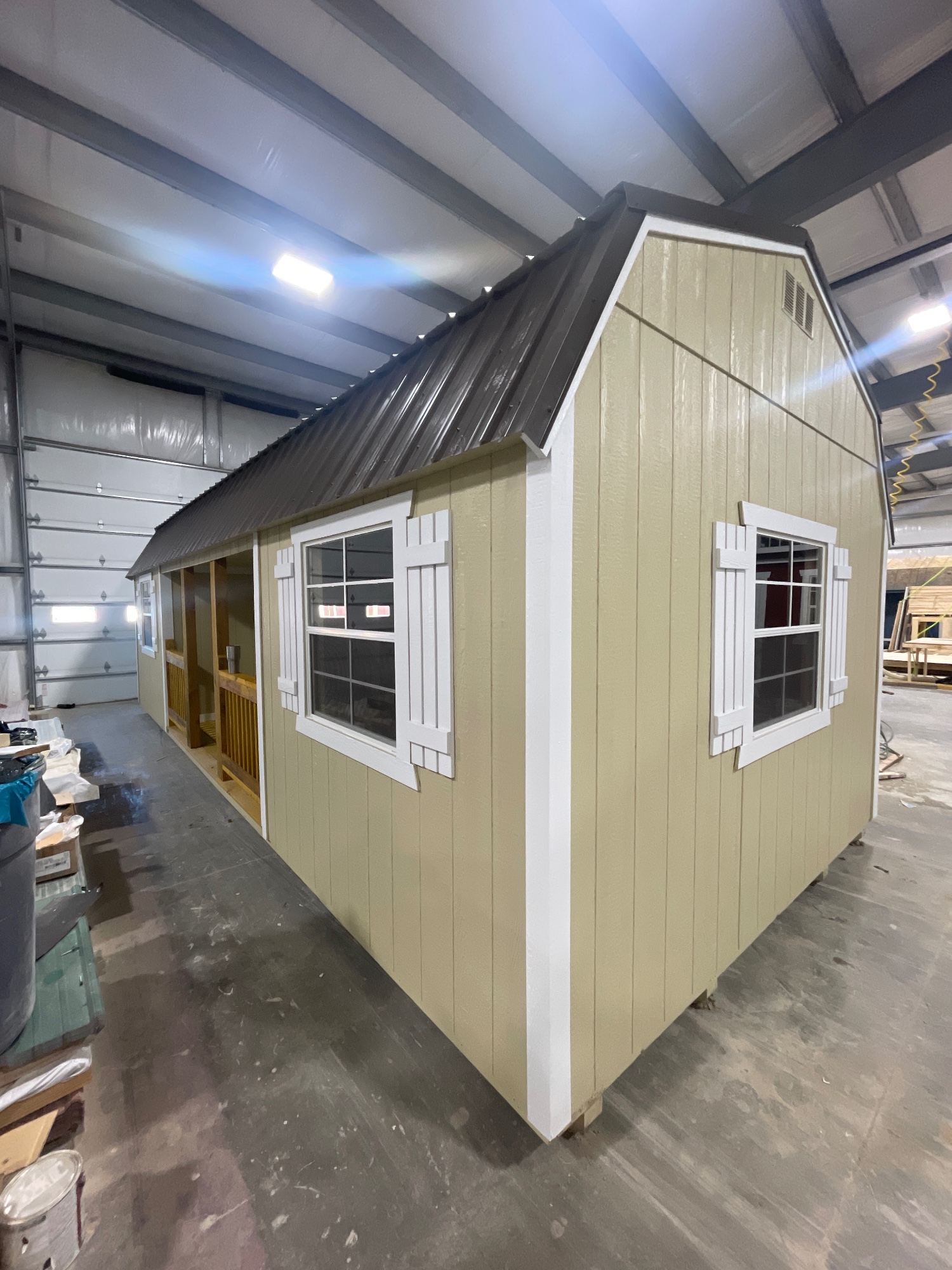 Lofted Barn Center Porch - 12x28