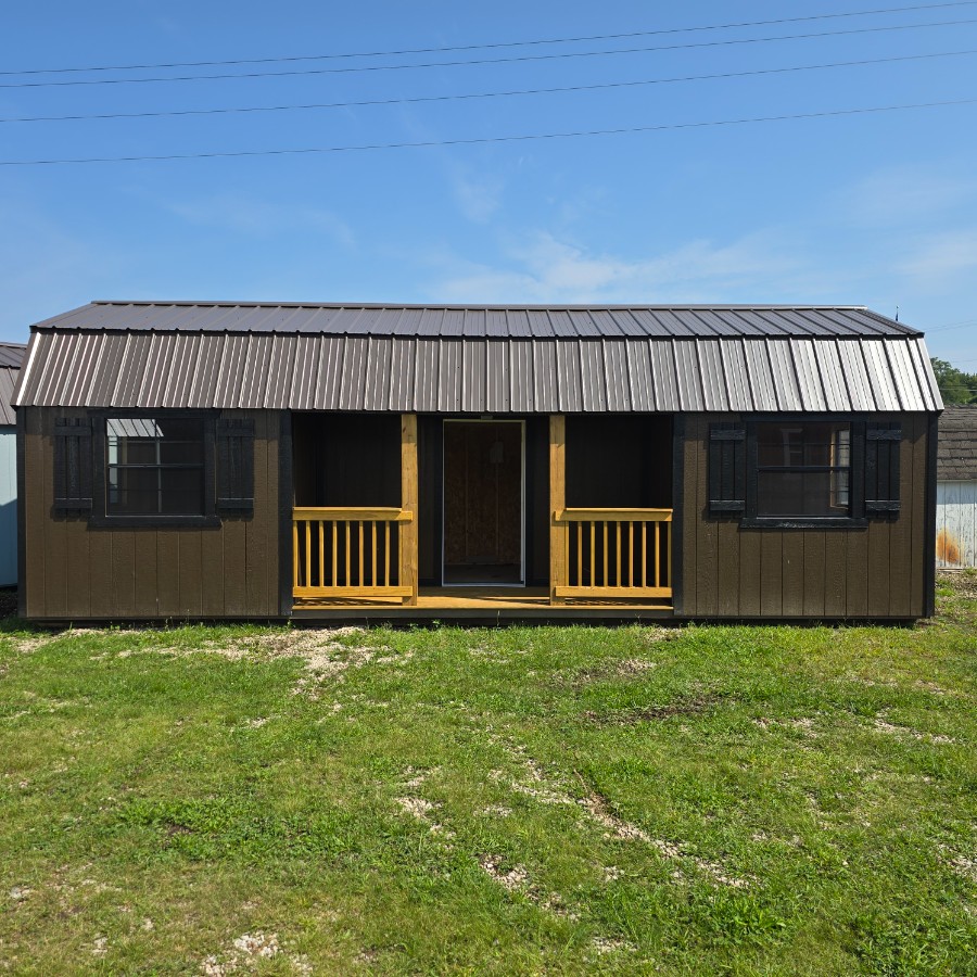 Lofted Barn Center Porch - 12x28
