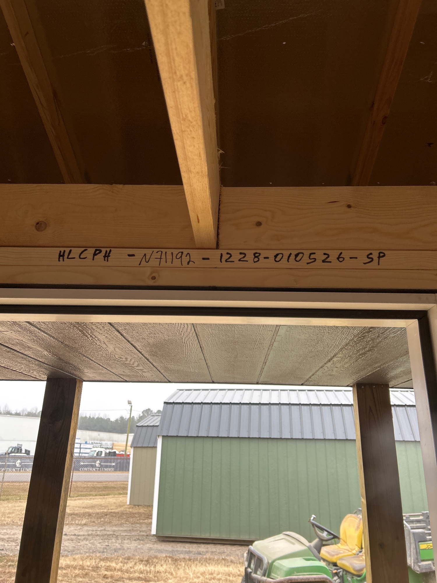 Lofted Barn Center Porch - 12x28 image 4