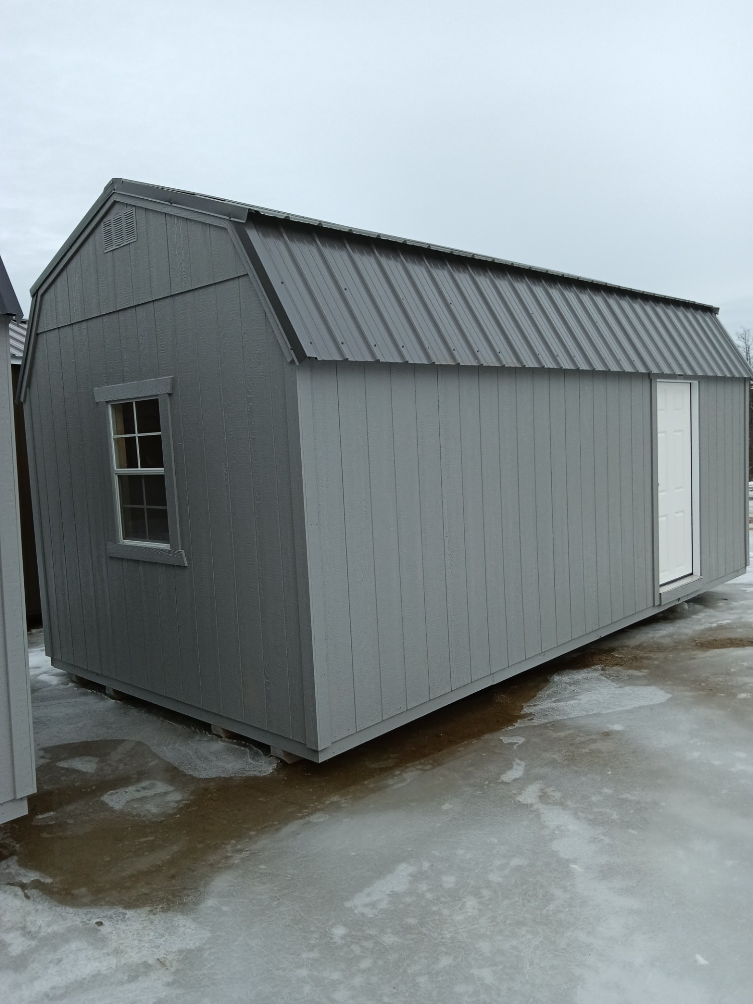 Lofted Barn 8' Garage - 10x20 image 2