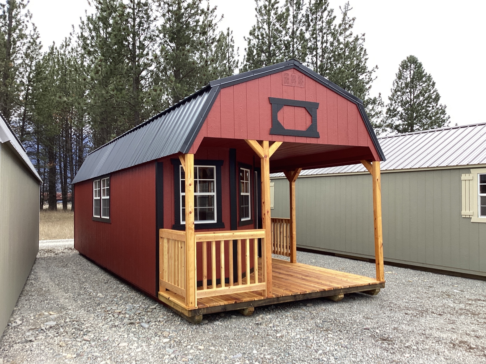Lofted Barn Deluxe Playhouse - 12x32 w/ Extra large side windows! image 16