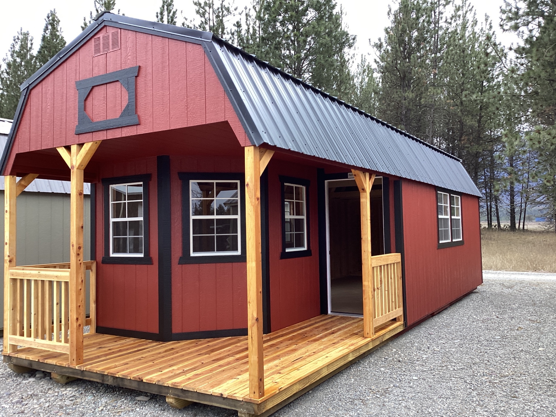 Lofted Barn Deluxe Playhouse - 12x32 w/ Extra large side windows! image 17