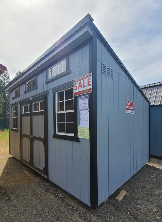 Single Slope Studio - 10x16 w/ Transom Windows!