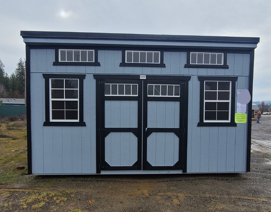 Single Slope Studio - 10x16 w/ Transom Windows!