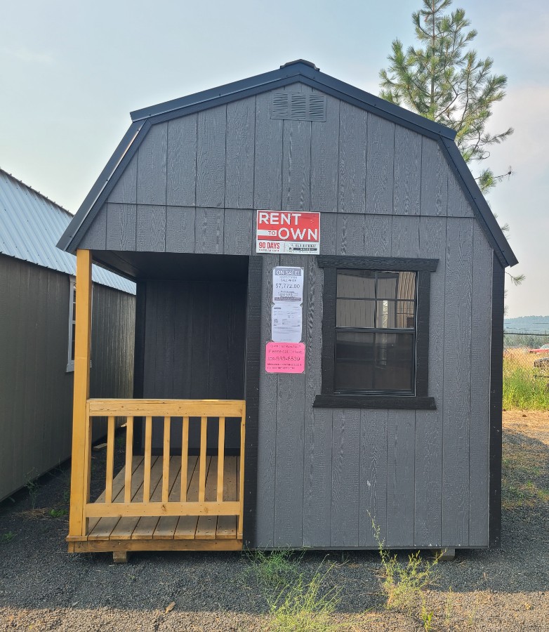 Lofted Barn Side Porch - 10x20 Playhouse w/ 2 Lofts, 2 Entrances!