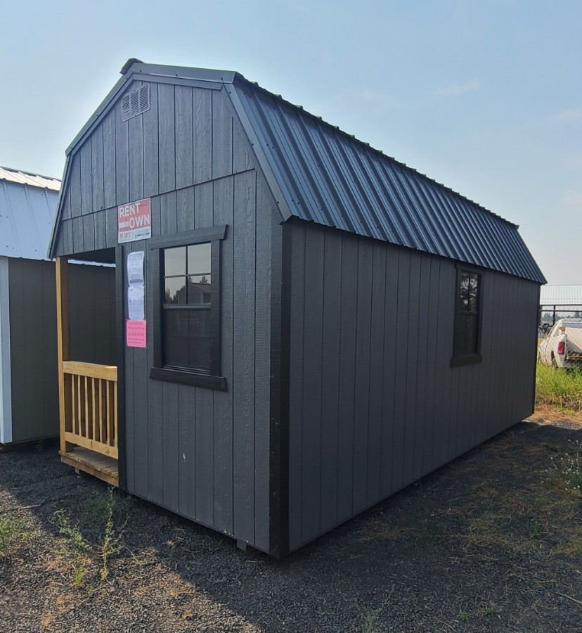 Lofted Barn Side Porch - 10x20 Playhouse w/ 2 Lofts, 2 Entrances! image 2