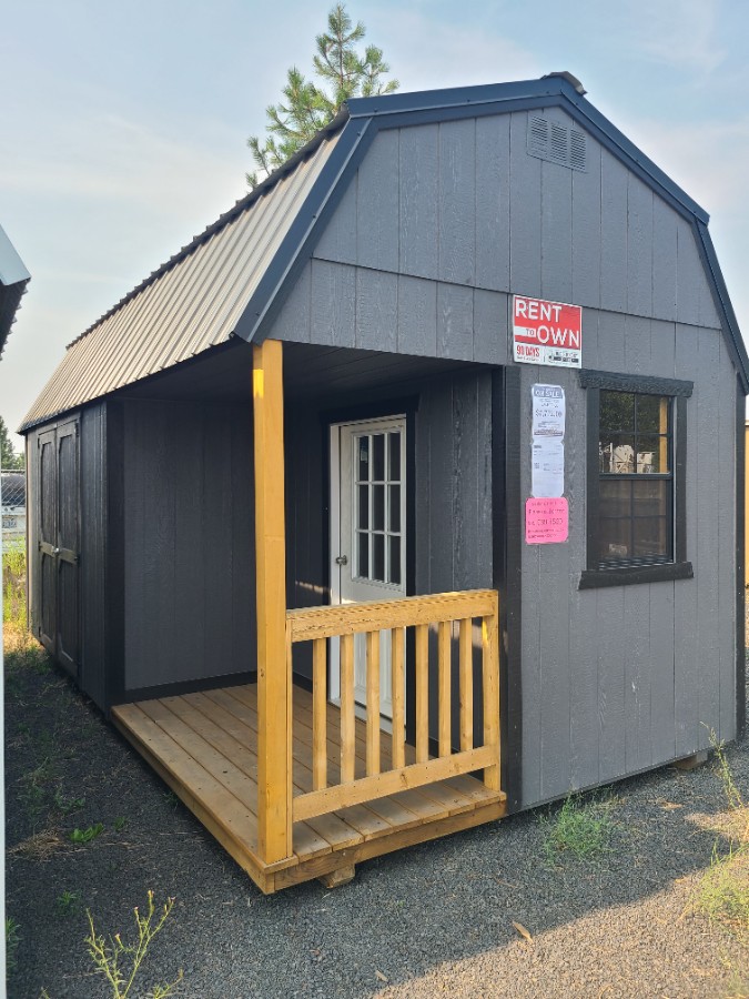 Lofted Barn Side Porch - 10x20 Playhouse w/ 2 Lofts, 2 Entrances! image 5