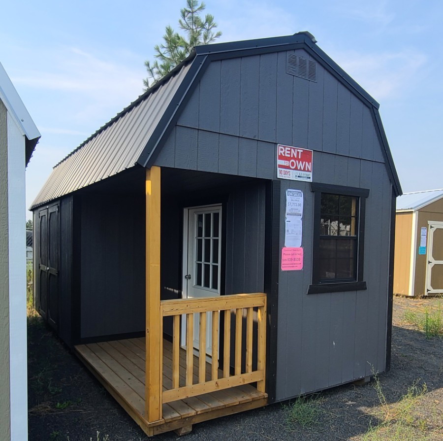 Lofted Barn Side Porch - 10x20 Playhouse w/ 2 Lofts, 2 Entrances! image 6