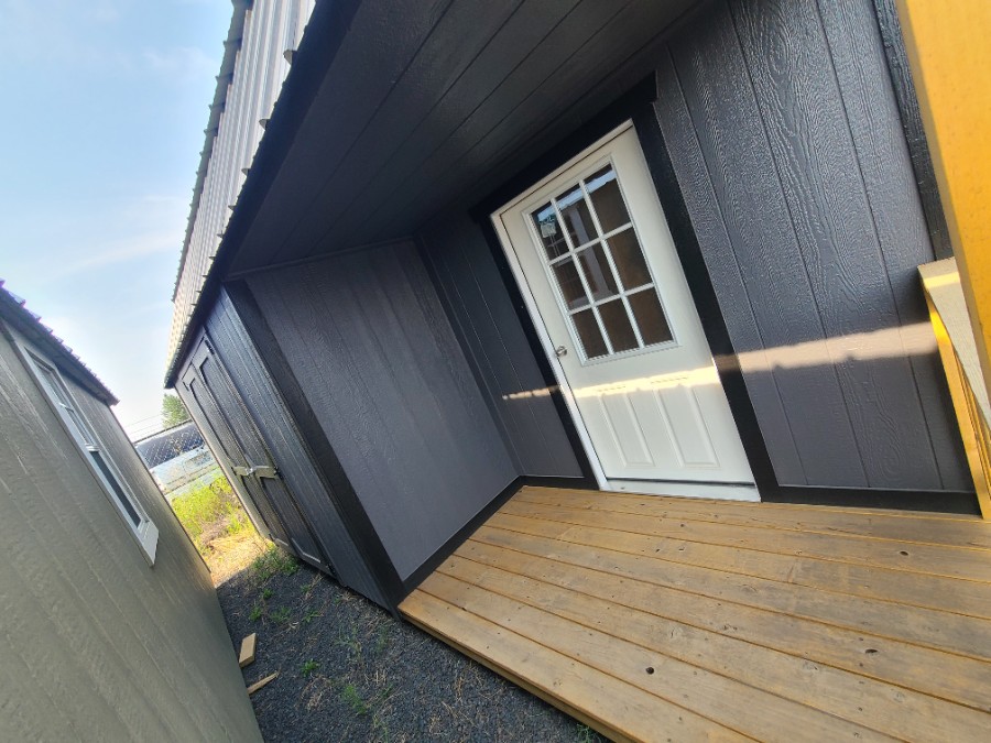 Lofted Barn Side Porch - 10x20 Playhouse w/ 2 Lofts, 2 Entrances! image 7