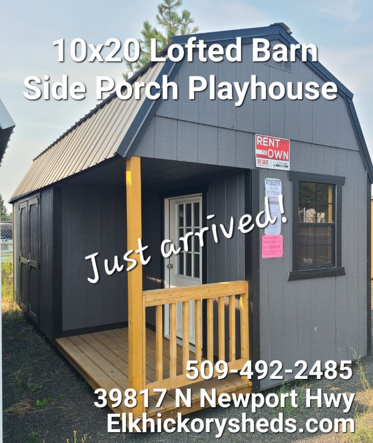 Lofted Barn Side Porch - 10x20 Playhouse w/ 2 Lofts, 2 Entrances! image 17