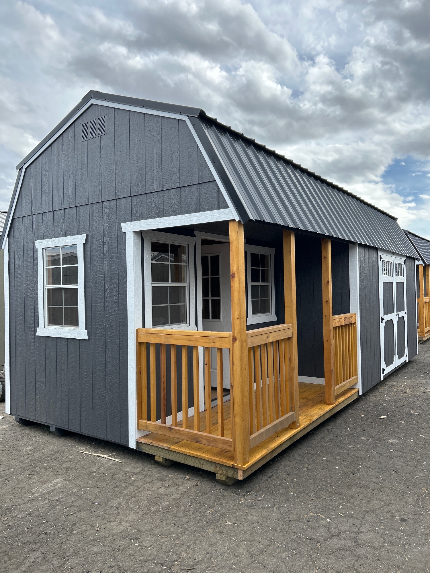 Lofted Barn Side Porch - 12x24