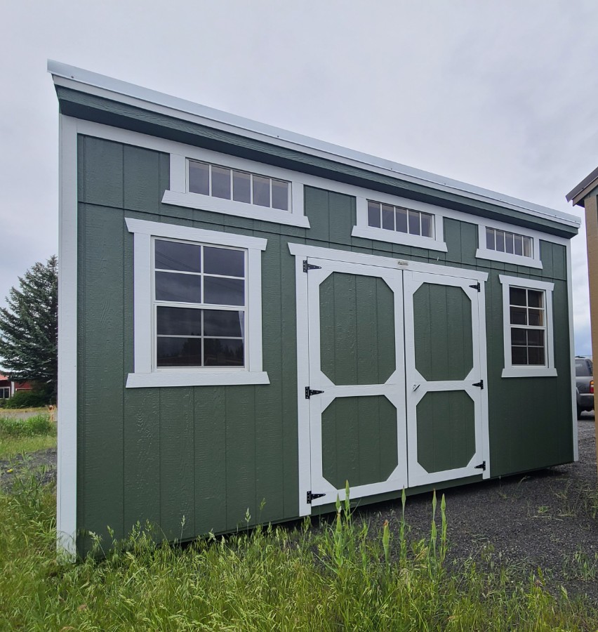 Studio Single Slope - 10x16 w/ Transom Windows