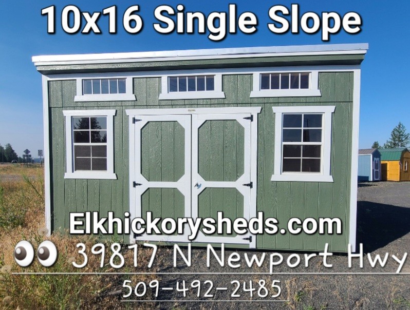 Studio Single Slope - 10x16 w/ Transom Windows image 20