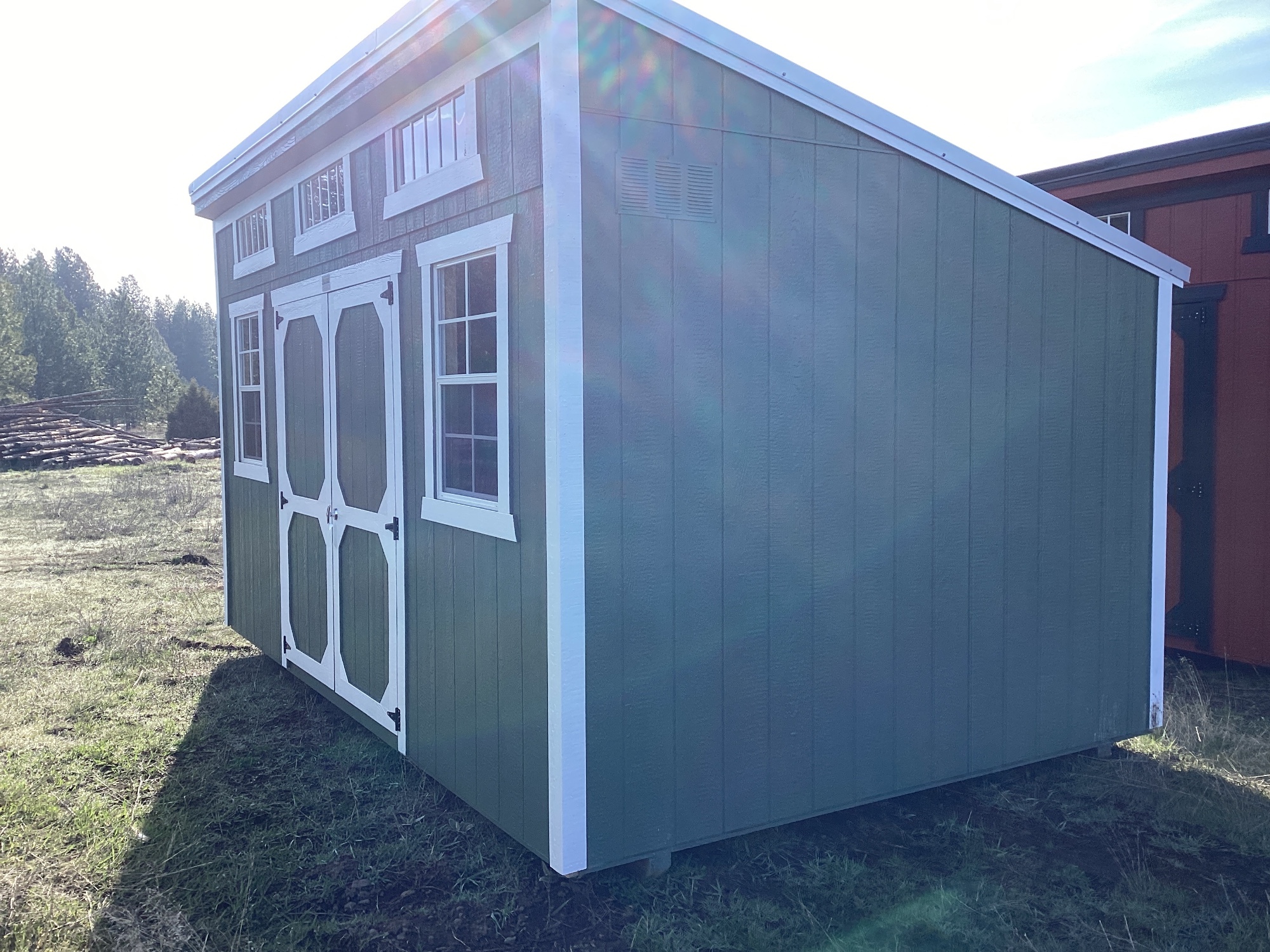 Studio Single Slope - 10x16 w/ Transom Windows image 22