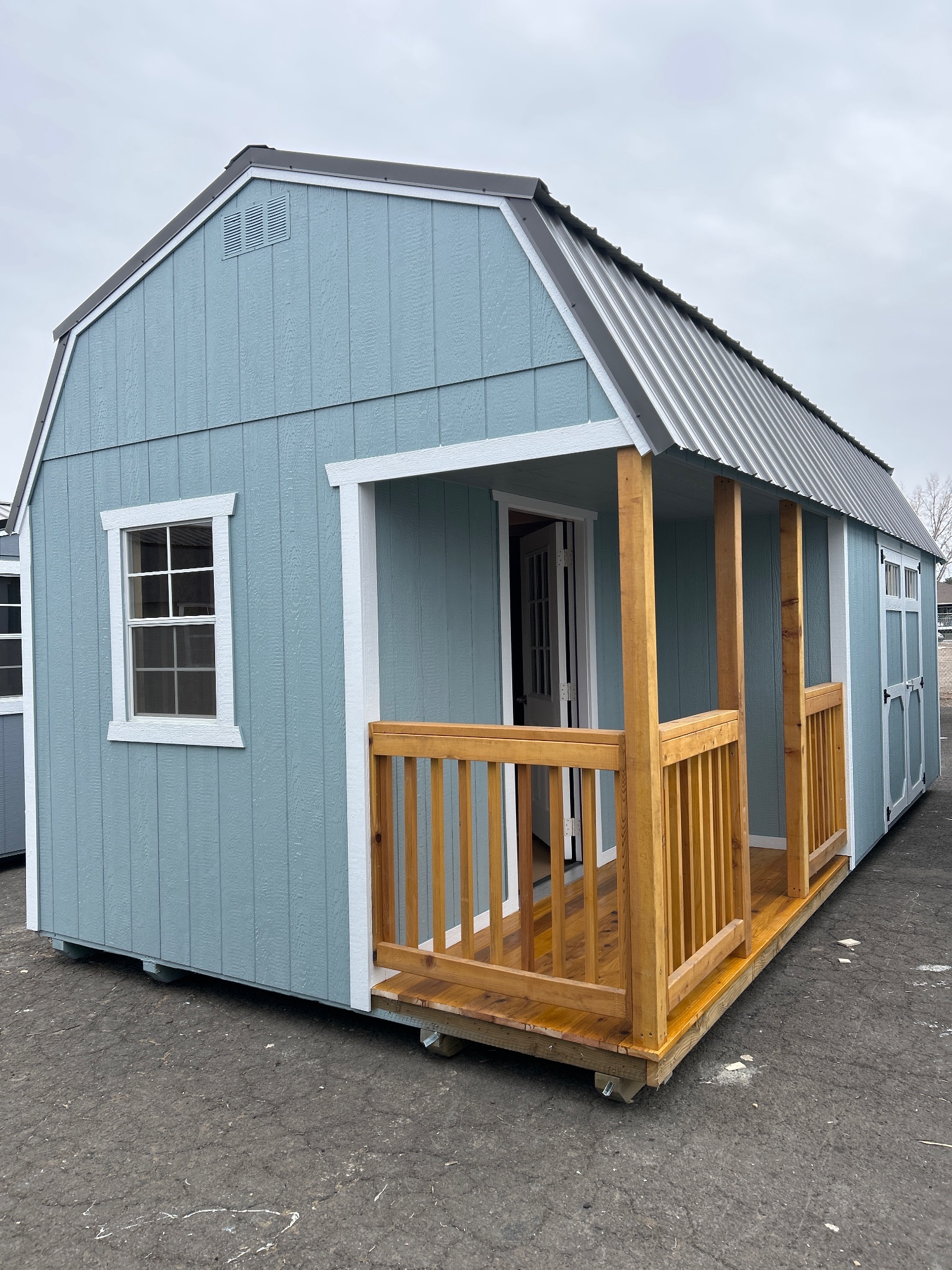 Lofted Barn Side Porch - 12x24