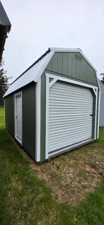Lofted Barn 8' Garage - 10x16 image 2