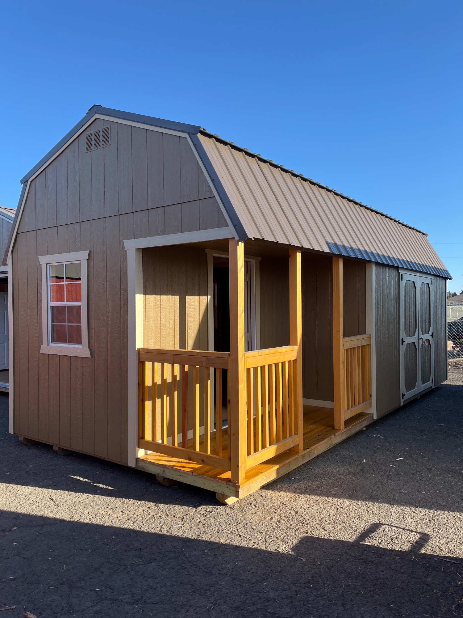 Lofted Barn Side Porch - 12x24