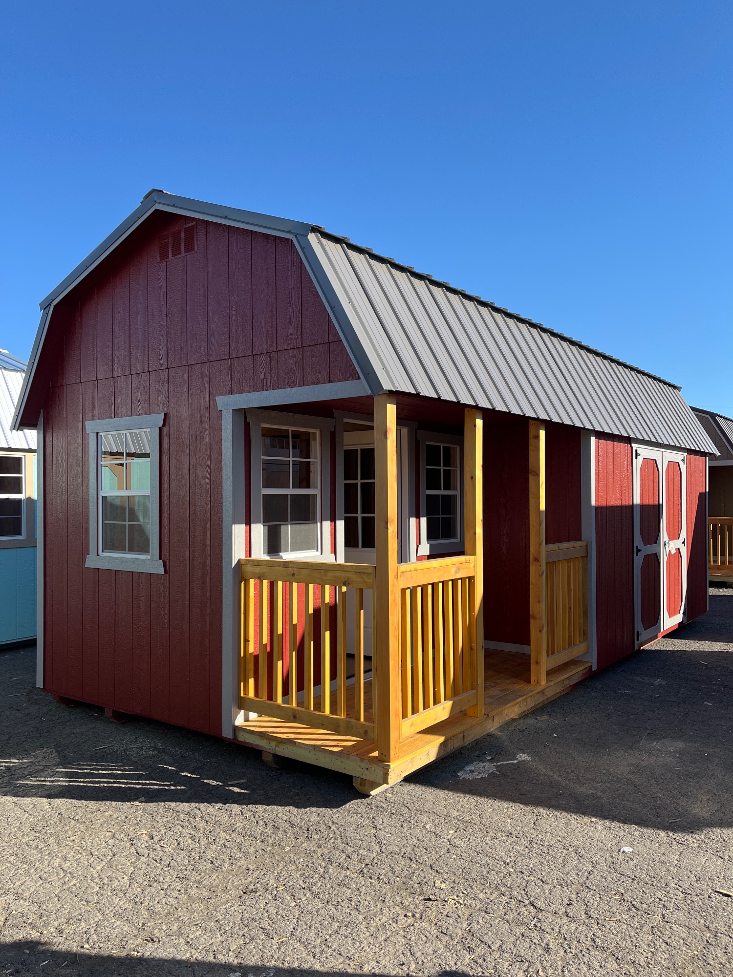 Lofted Barn Side Porch - 12x24