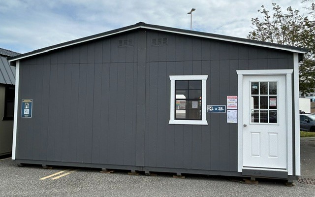 Double Wide Utility 9' Double Wide Garage - 24x28 image 4