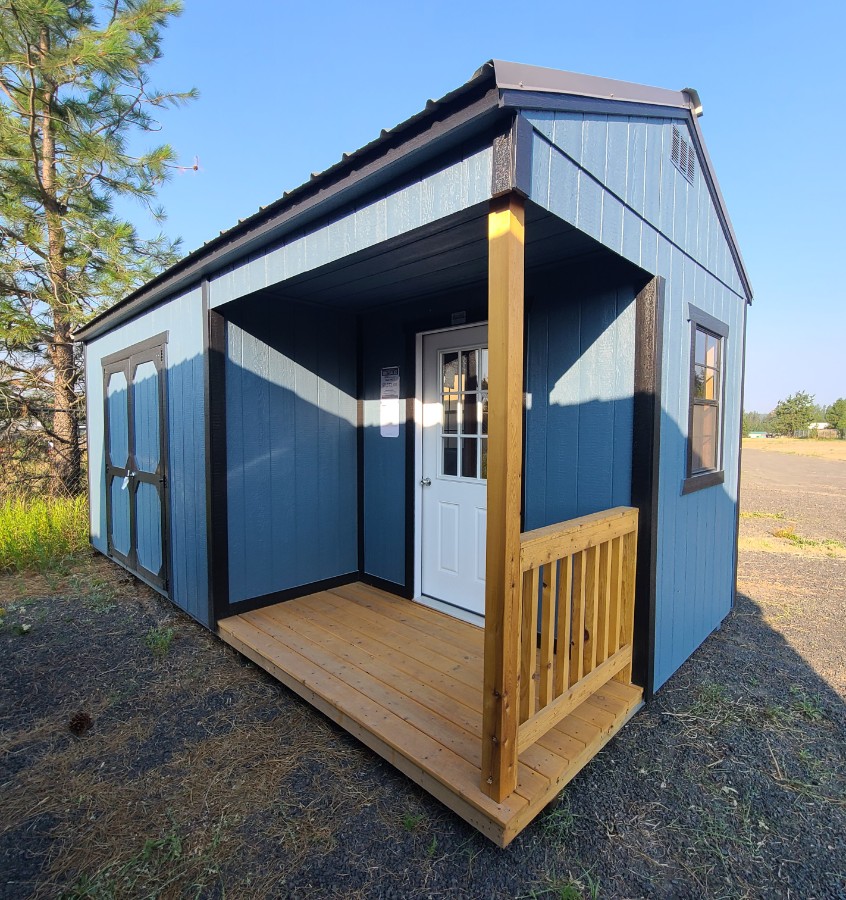 Utility Side Porch - 10x20 Playhouse w/ 2 Entrances!