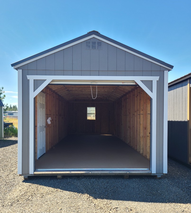 Utility Garage - 12x32, 9ft Roll-Up Door! + Man-Door and a back window