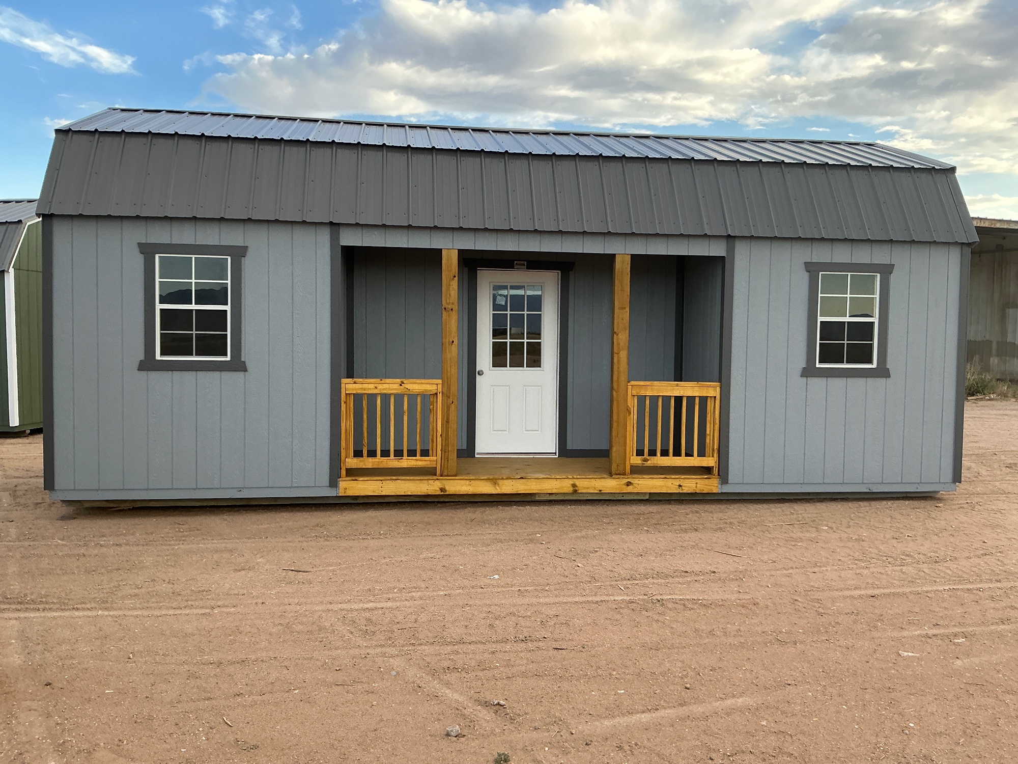 Lofted Barn Center Porch - 12x28