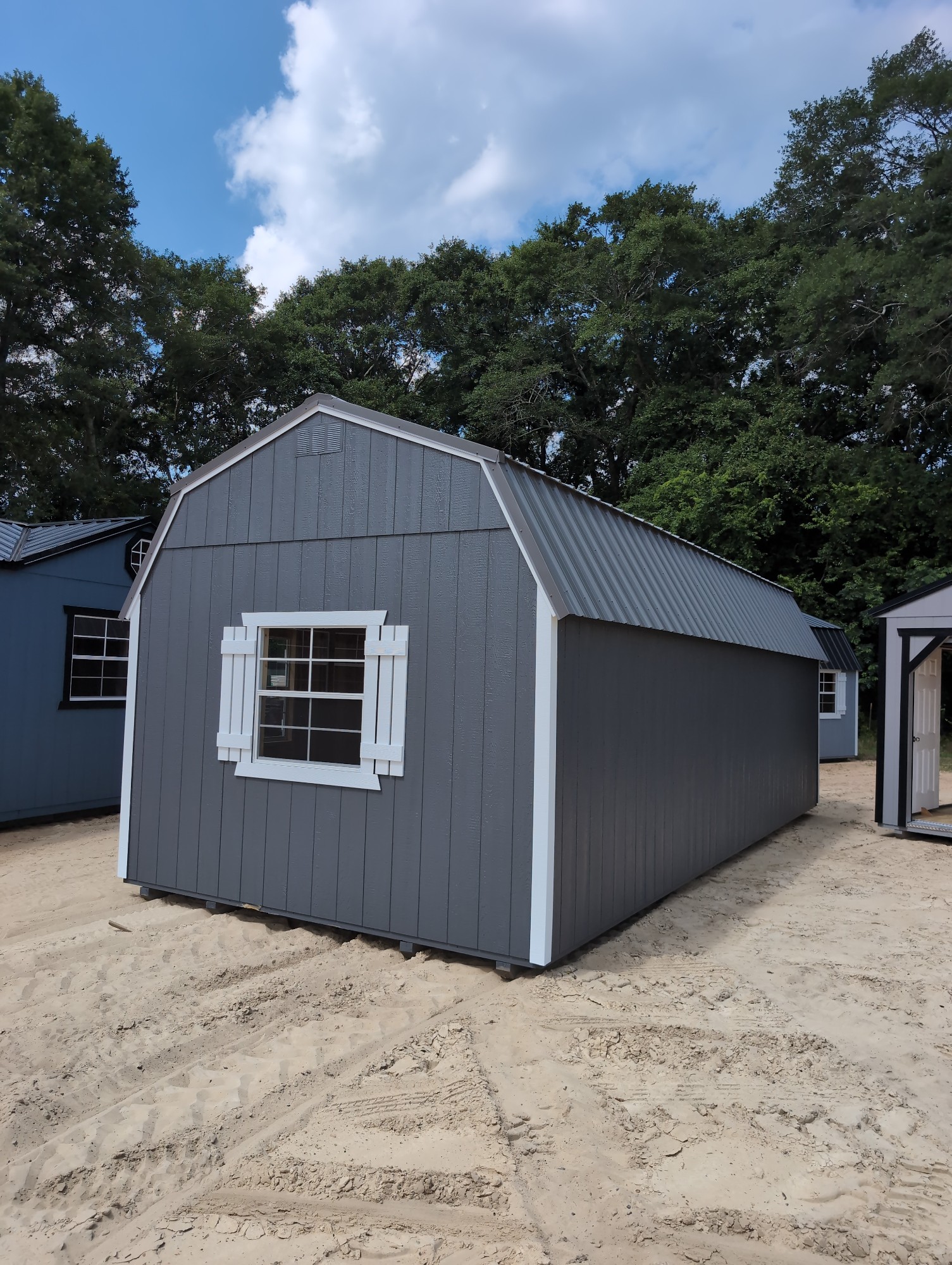 Lofted Barn Center Porch - 12x28 image 2