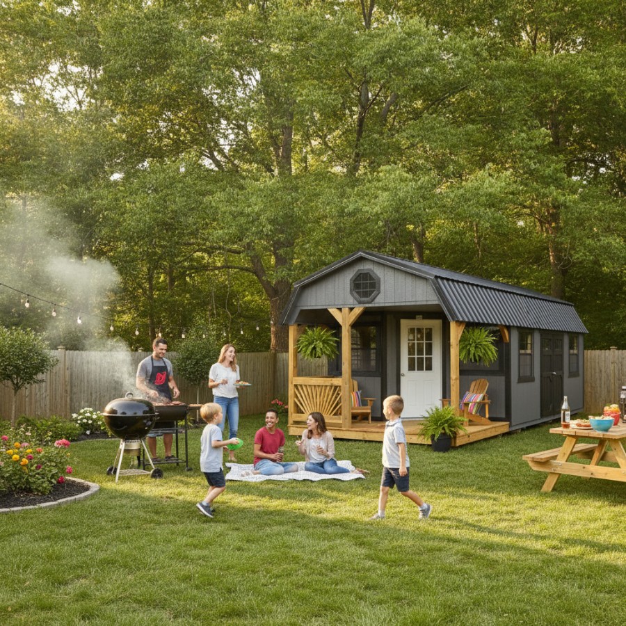 Lofted Barn Deluxe Playhouse - 12x28 (In Stock) image 11