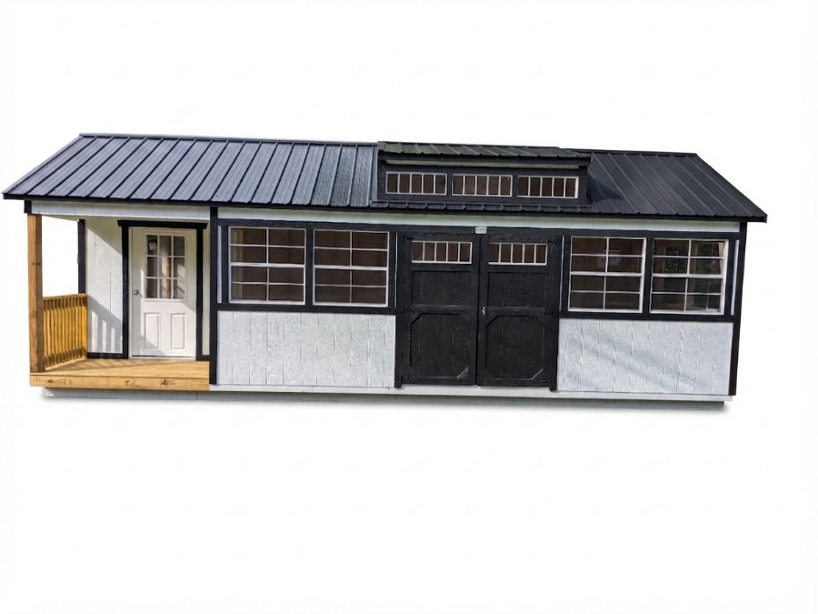 Utility Side Porch - 12x28 (In Stock) image 2