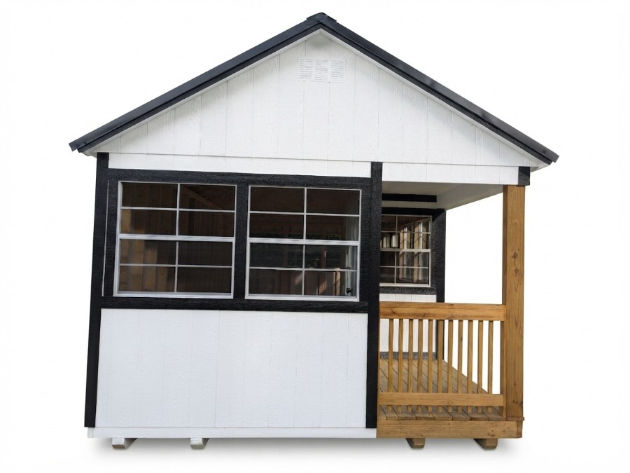 Utility Side Porch - 12x28 (In Stock) image 4