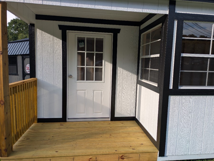 Utility Side Porch - 12x28 (In Stock) image 5