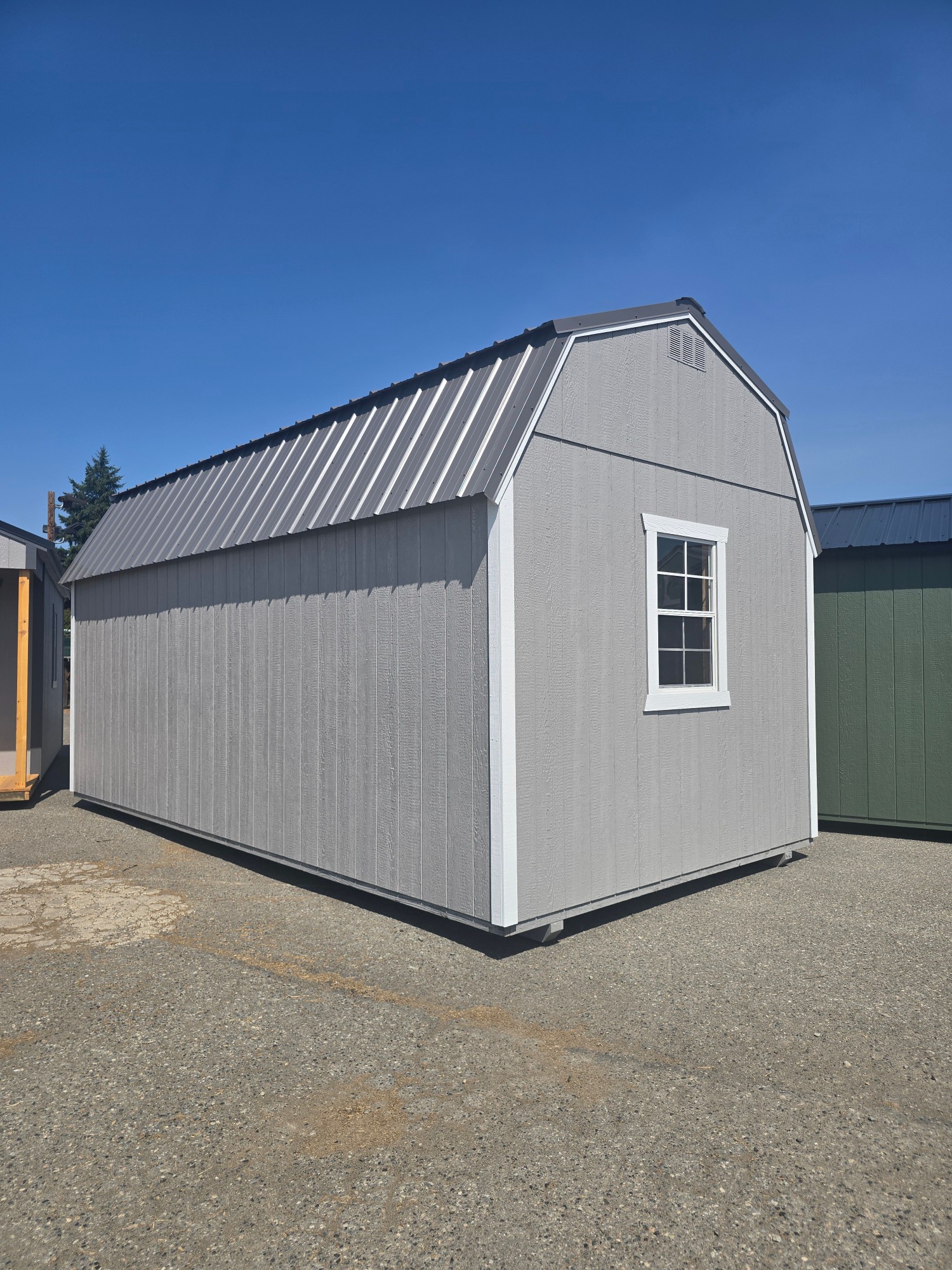 Lofted Barn 8' Garage - 10x20 image 2