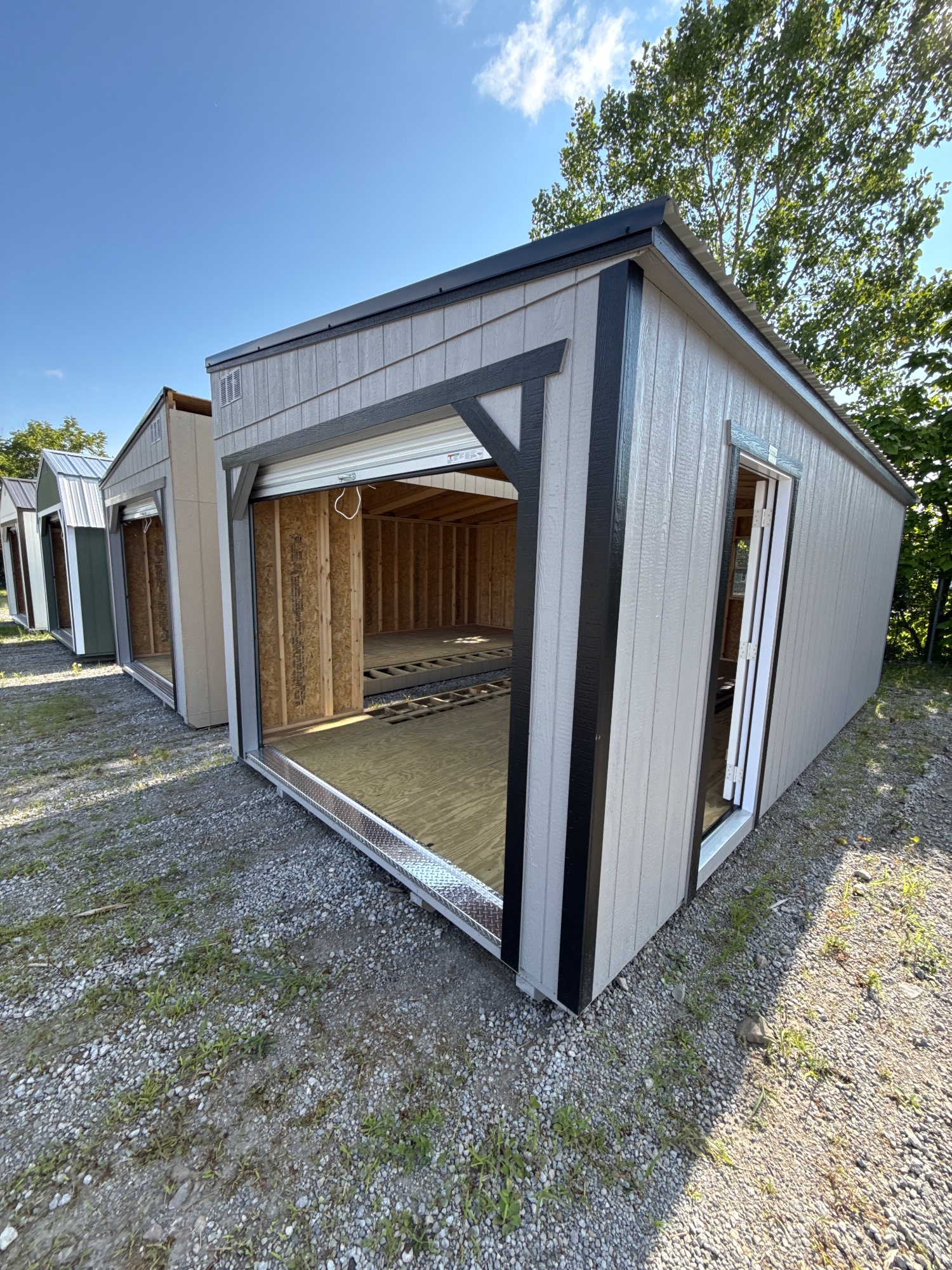 Double Wide Utility 9' Double Wide Garage - 24x24