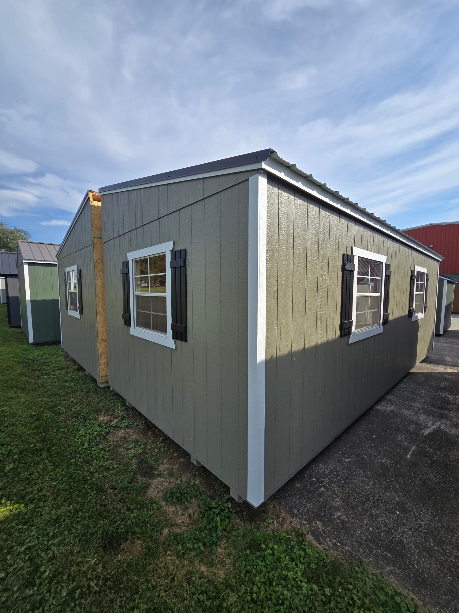 Double Wide Utility 9' Double Wide Garage - 24x24 image 2