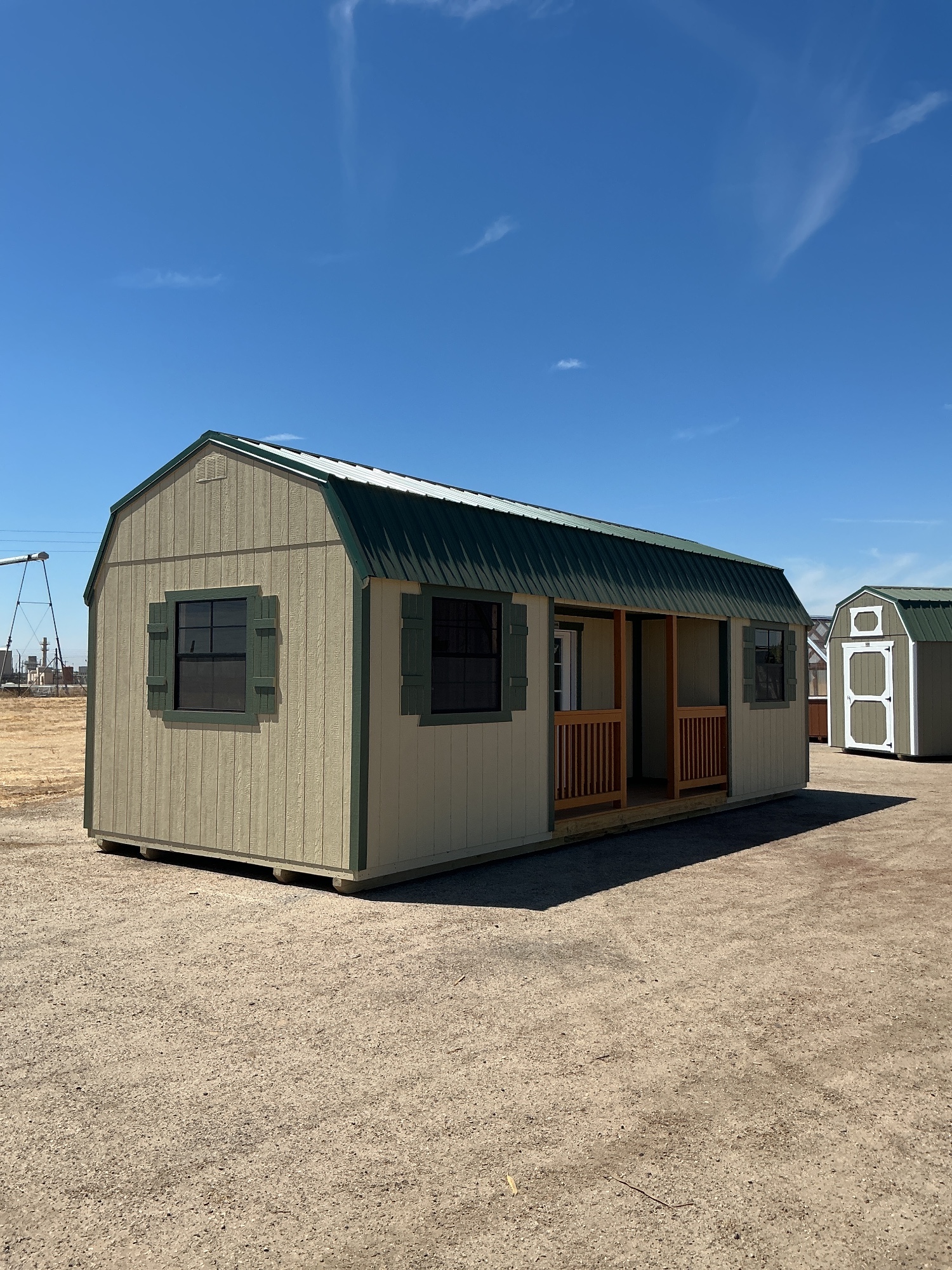 Lofted Barn Center Porch - 12x28