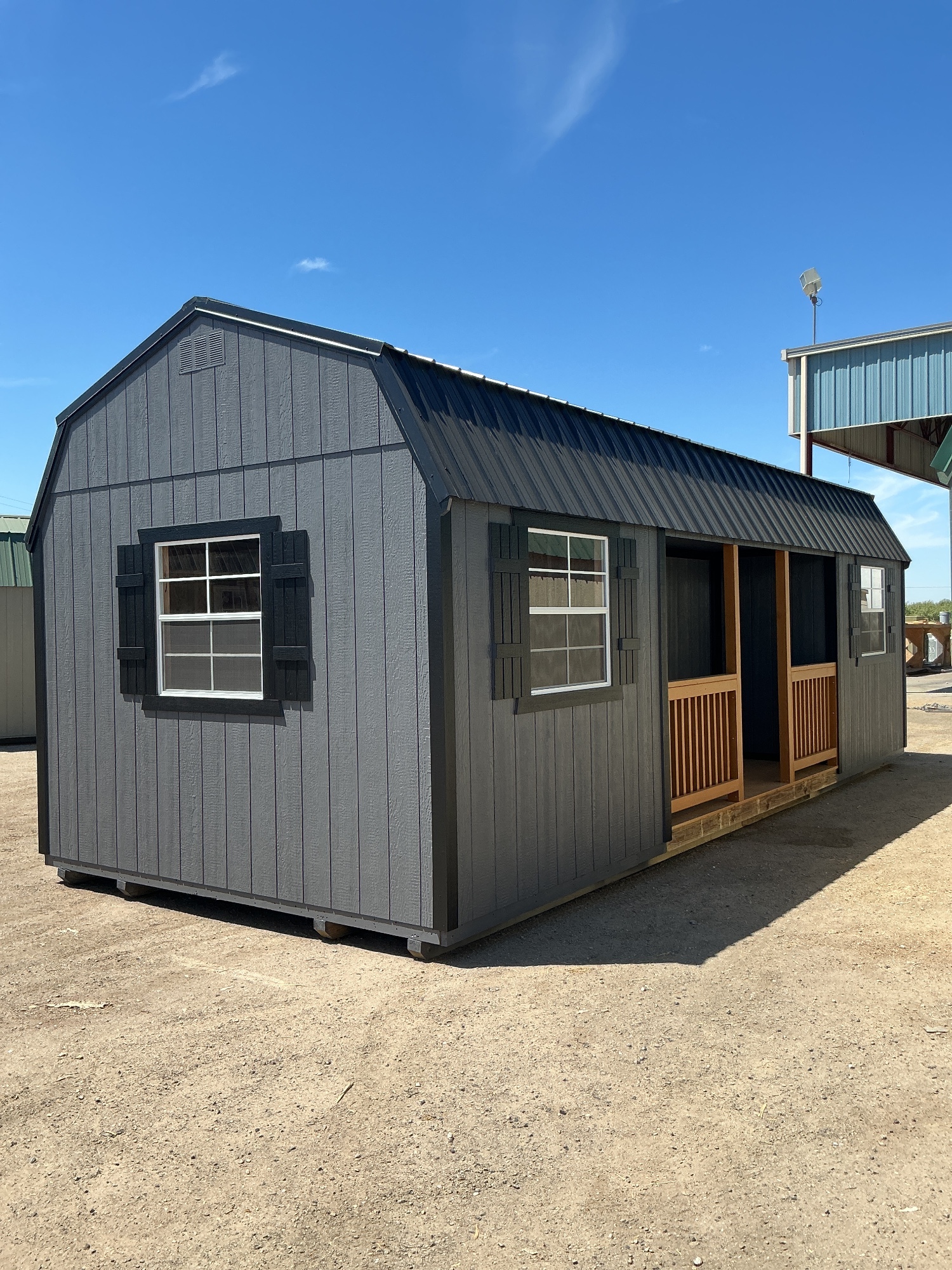 Lofted Barn Center Porch - 12x28