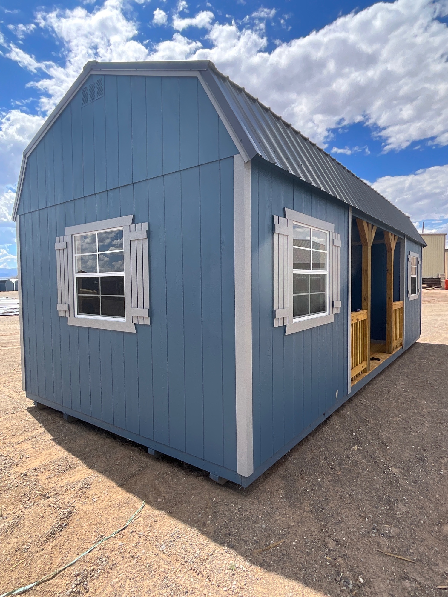 Lofted Barn Center Porch - 12x28
