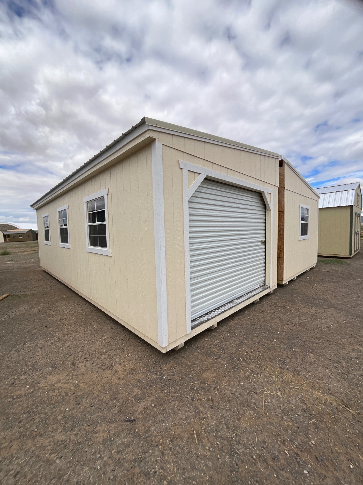 Double Wide Utility 9' Double Wide Garage - 24x28