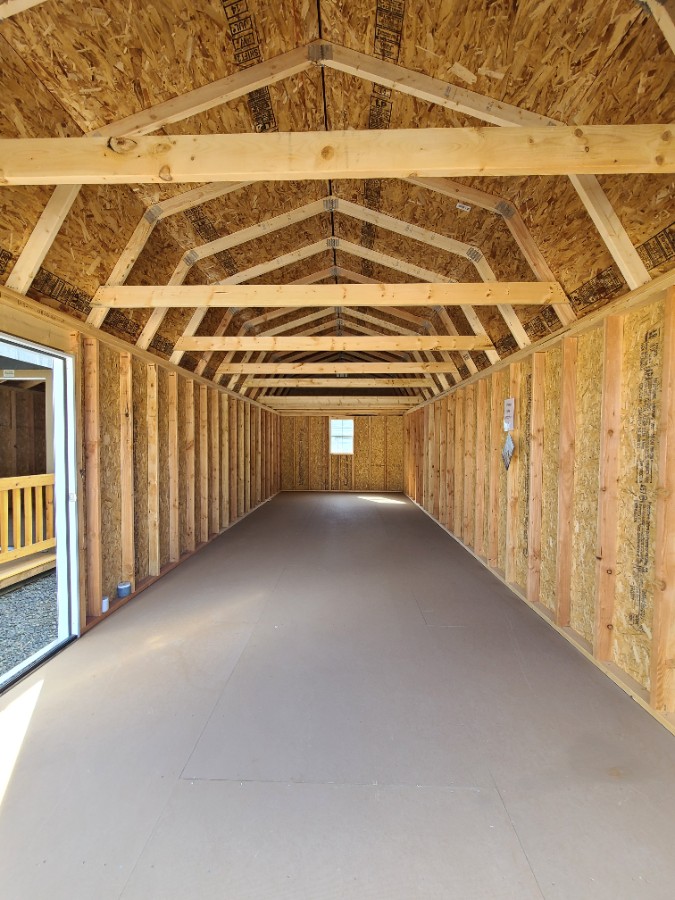 Lofted Barn Garage - 12x32 w/ Window, Man-Door & Roll-Up Door! image 7