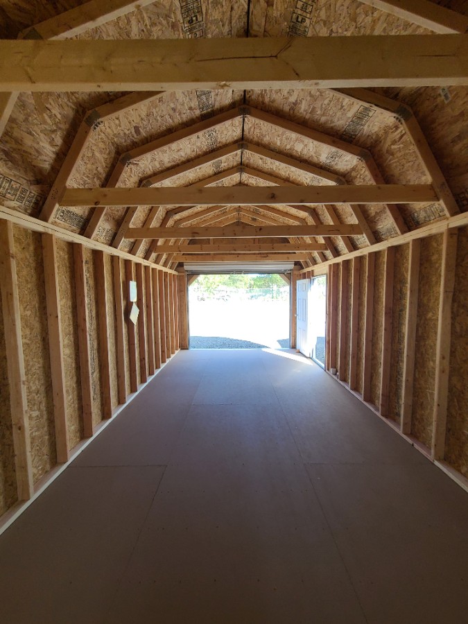 Lofted Barn Garage - 12x32 w/ Window, Man-Door & Roll-Up Door! image 9
