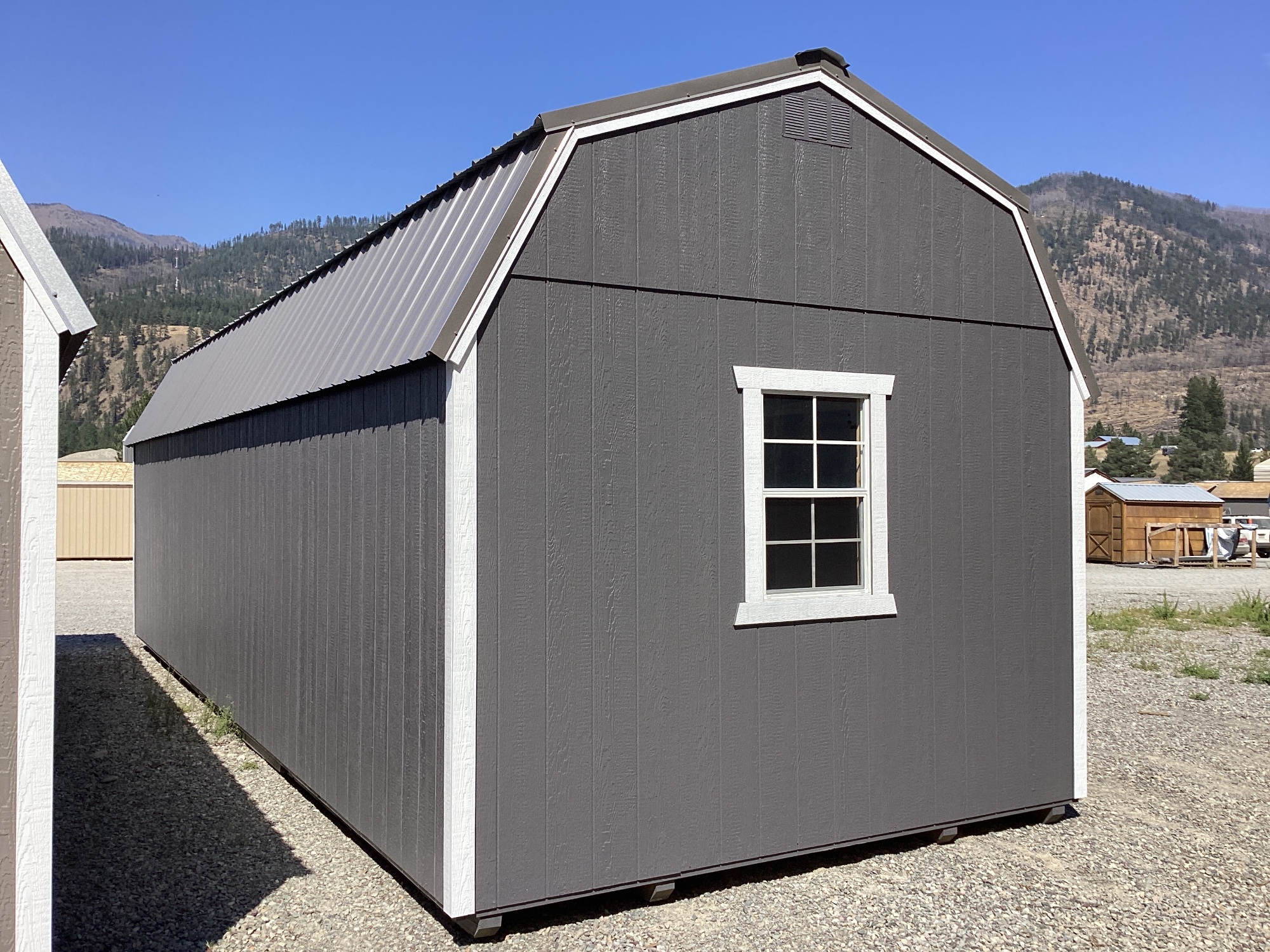 Lofted Barn Garage - 12x32 w/ Window, Man-Door & Roll-Up Door! image 12