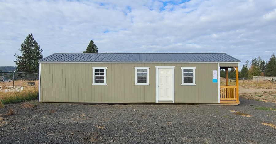 Utility Deluxe Playhouse - 12x40 w/ 2 Doors! Double Pane Windows, Tar Paper, Housewrap- ready to insulate!