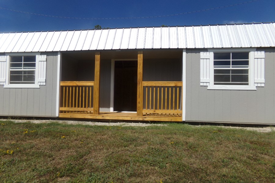 Lofted Barn Center Porch - 12x28