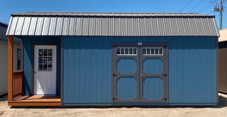 Lofted Barn Side Porch - 12x24