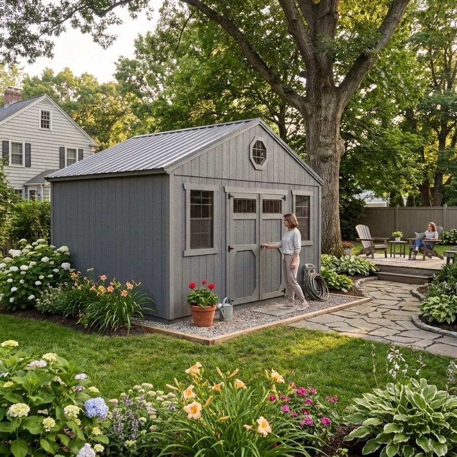 Side Gable - 12x16 - Upgraded Flooring (In Stock) image 11