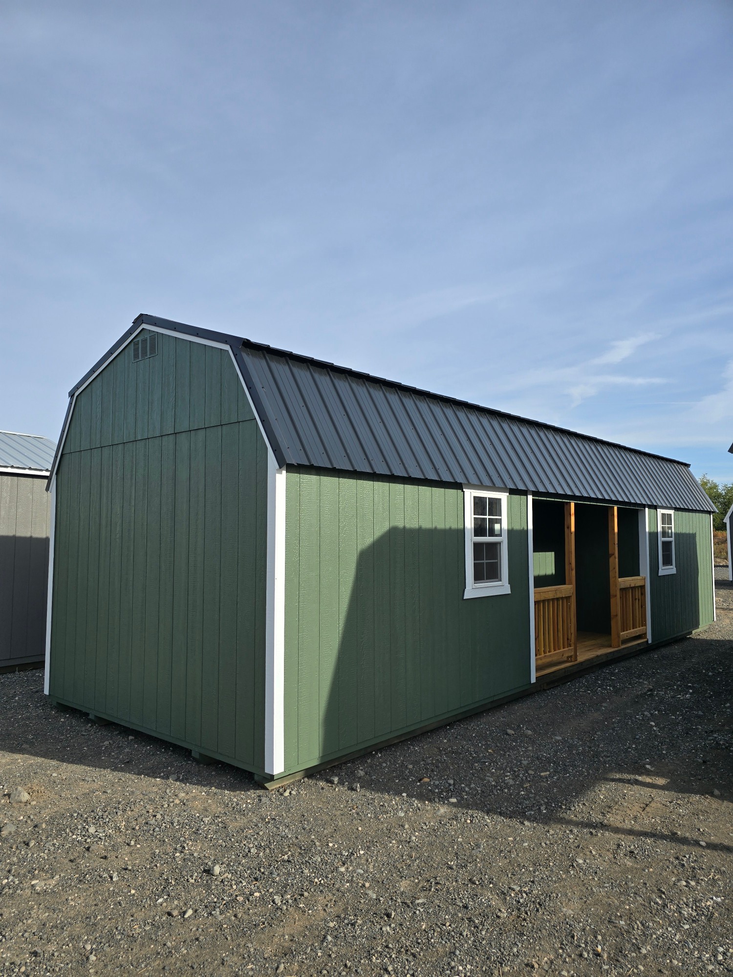 Lofted Barn Center Porch - 12x36
