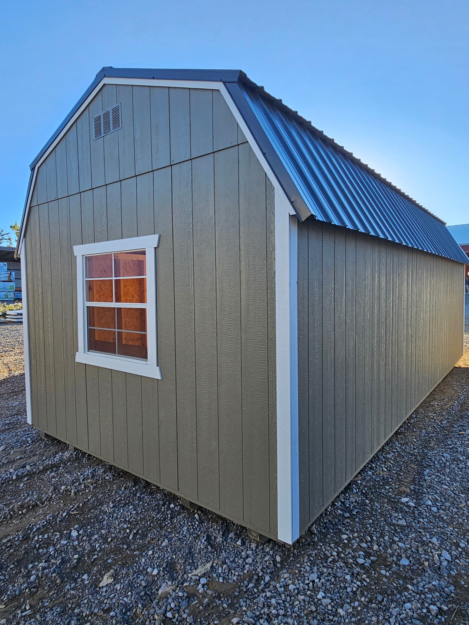 Lofted Barn 8' Garage - 12x24 image 2