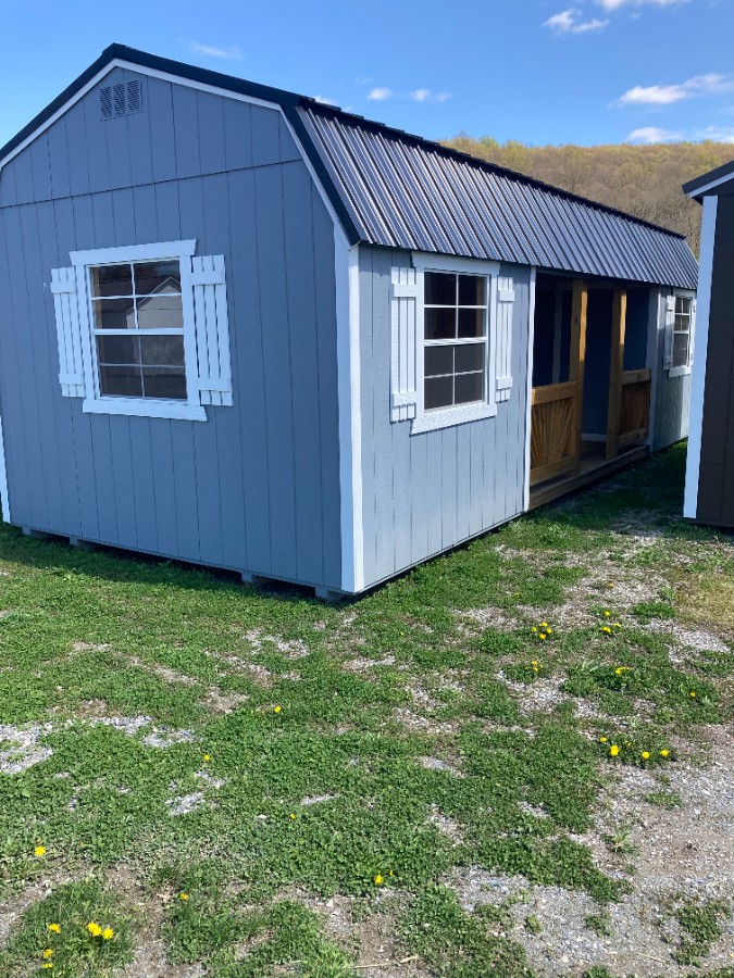 Lofted Barn Center Porch - 12x28