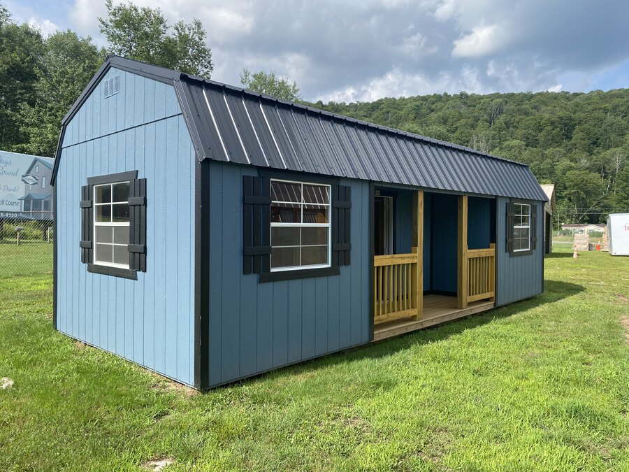Lofted Barn Center Porch – 12X28 – 20%OFF!